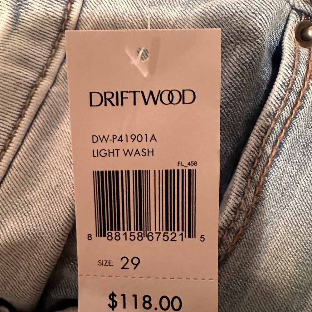 Driftwood Royce Jeans in Light Wash. size 29. NEW WITH TAGS! - Picture 5 of 16